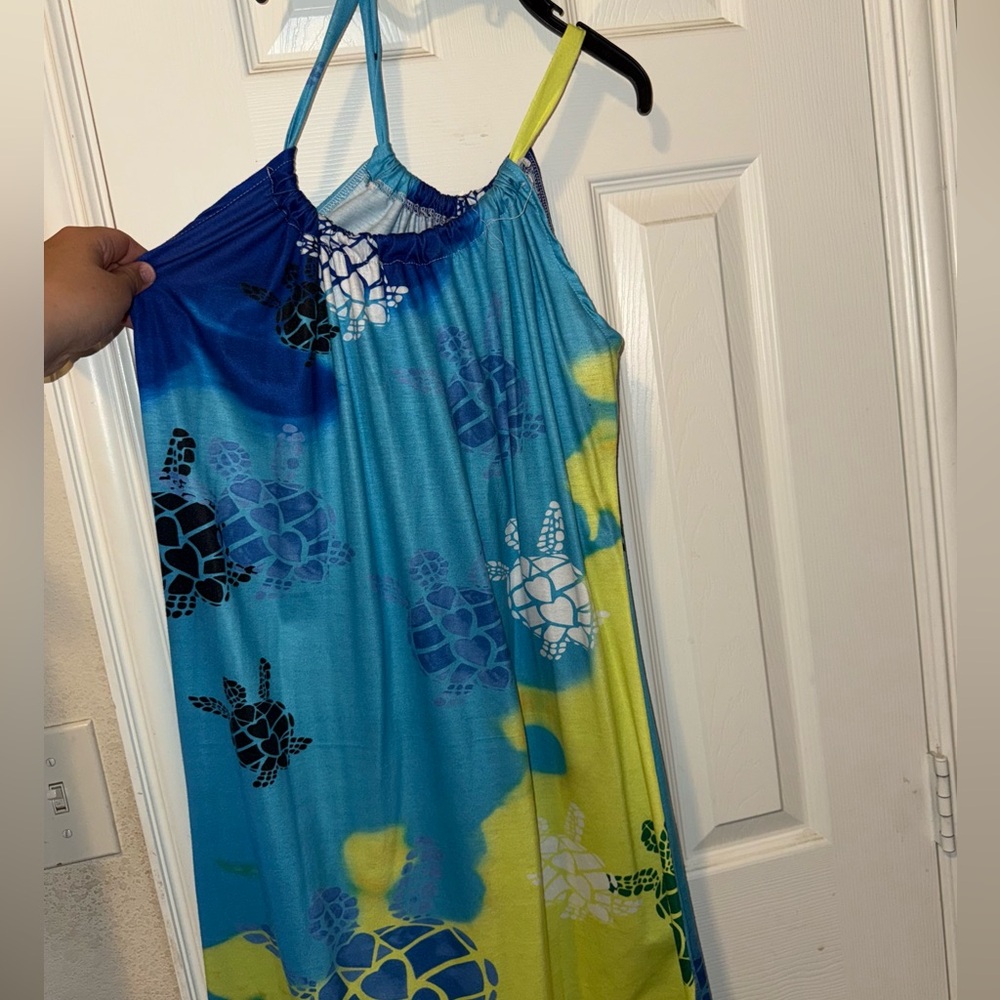 Colorful Turtle Print Dress